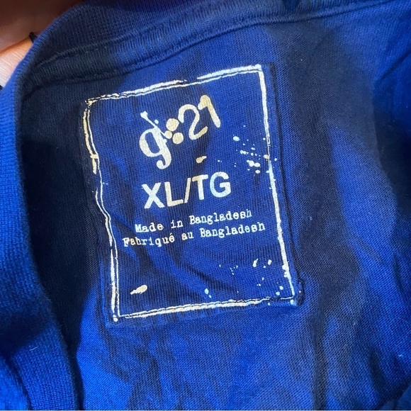 💥5/$25 ‎ G21 men’s blue coloured t-shirt in size x-large - Picture 6 of 8